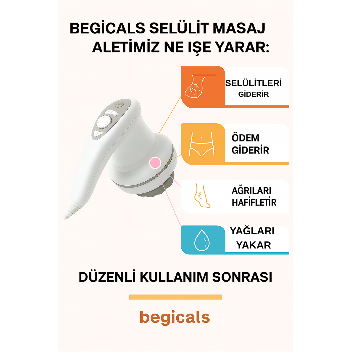 BEGİCALS | Selülit Önleyici Masaj Aleti